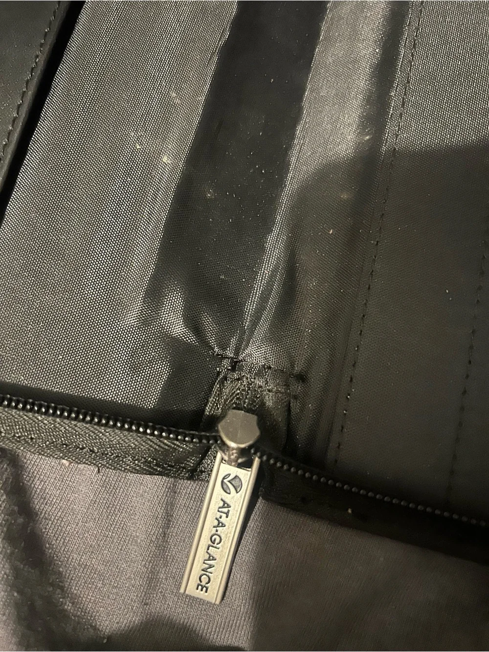 At-a-glance brown zippered